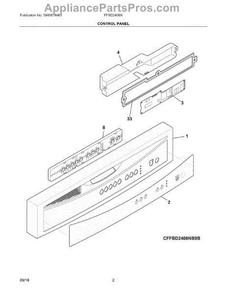 frigidaire ffbd2406ns9b|Frigidaire Dishwasher Parts 